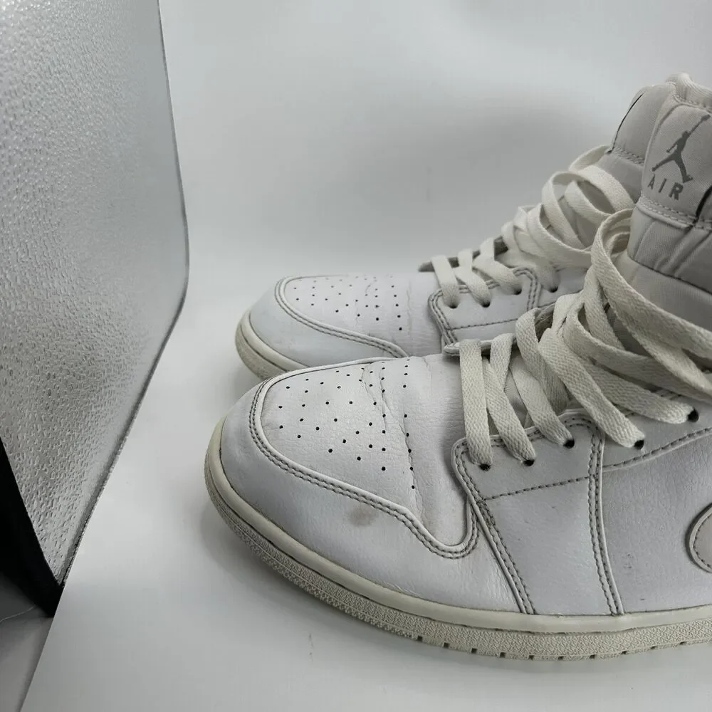 Nike Air Jordan Shoes‎ Mens Size 11.5 Triple White Mid High Sneakers Basketball